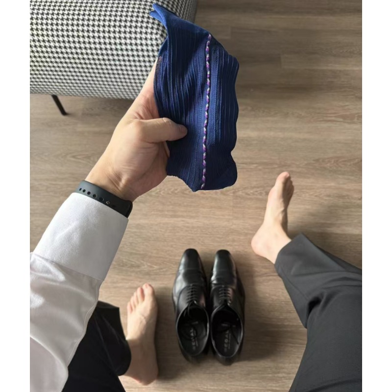 Men Formal Wear Brands - Chaussettes Courtes en Nylon pour Homme,