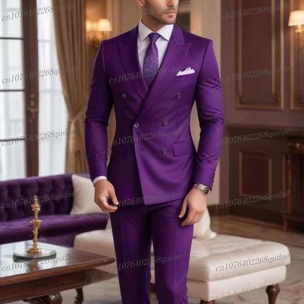 Men Formal Wear Purple - Nouveau costume pour homme de couleur