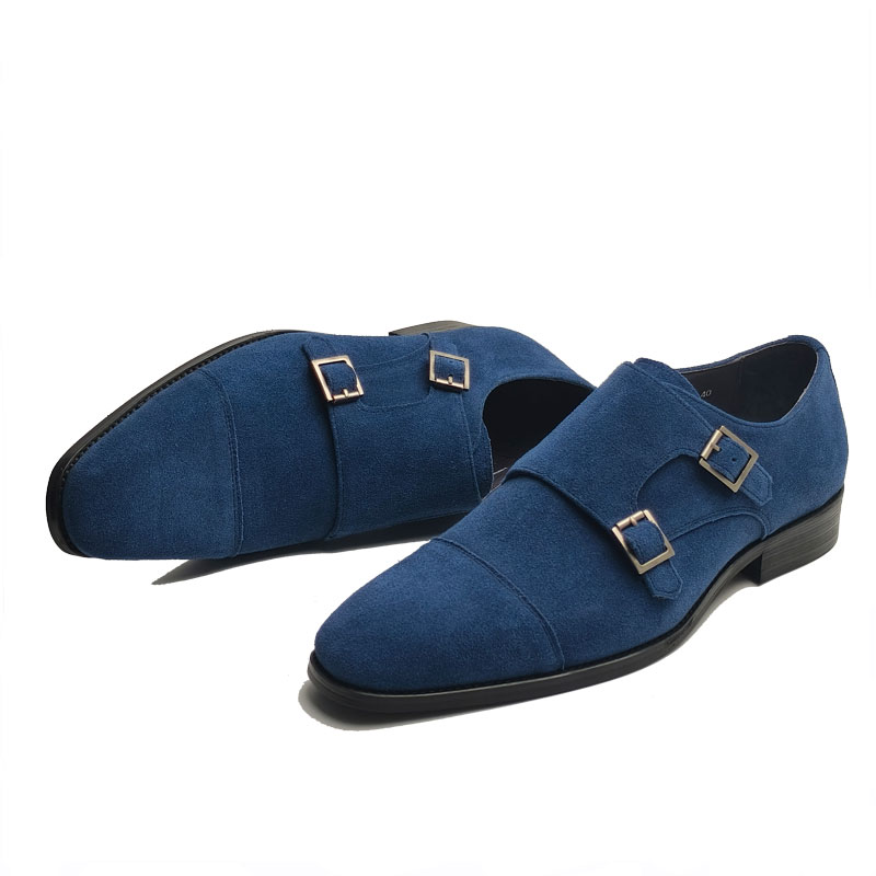Formal Upper Wear Men - Chaussures en cuir bleu pour hommes,