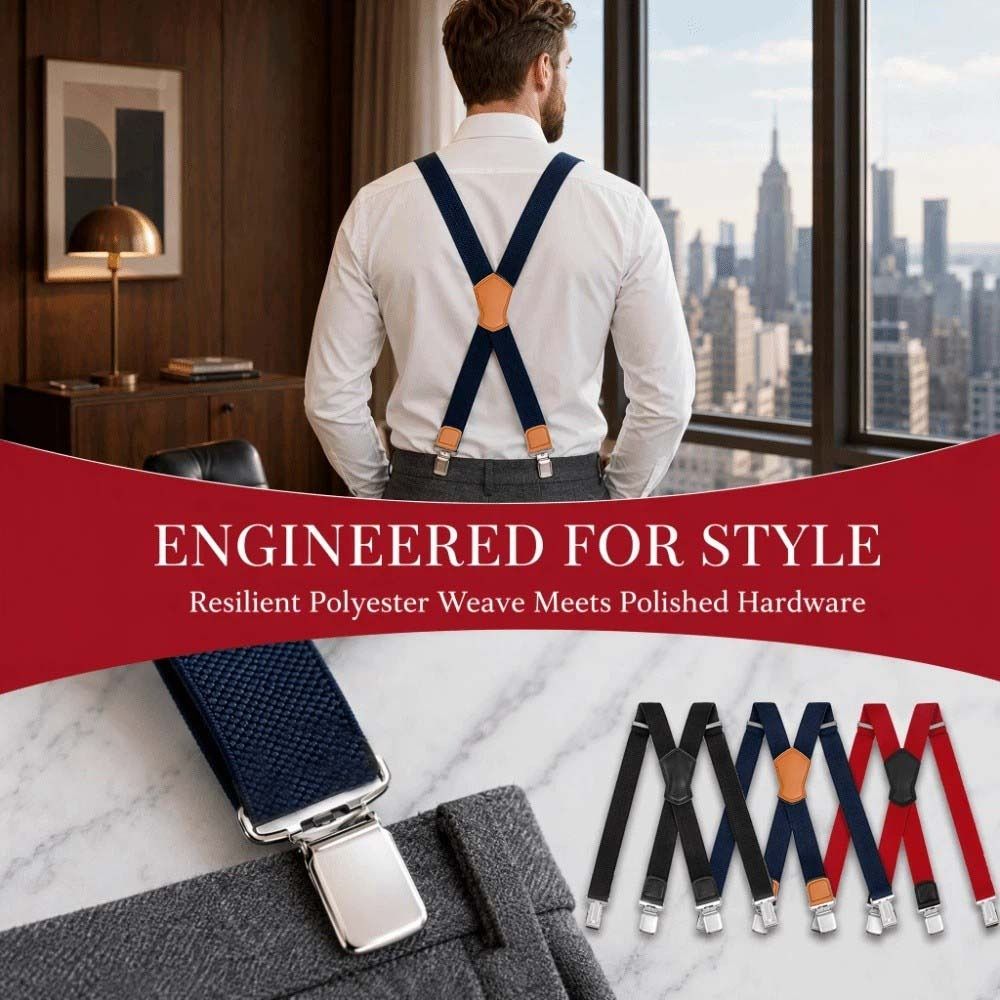 Suspender Clip Formal - Nouvelles Bretelles Élastiques Robustes Ajustables en