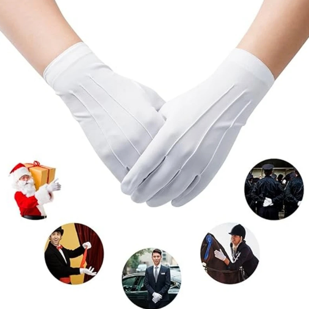 Formal Wear Gloves Men - 1/2 paires de gants en coton