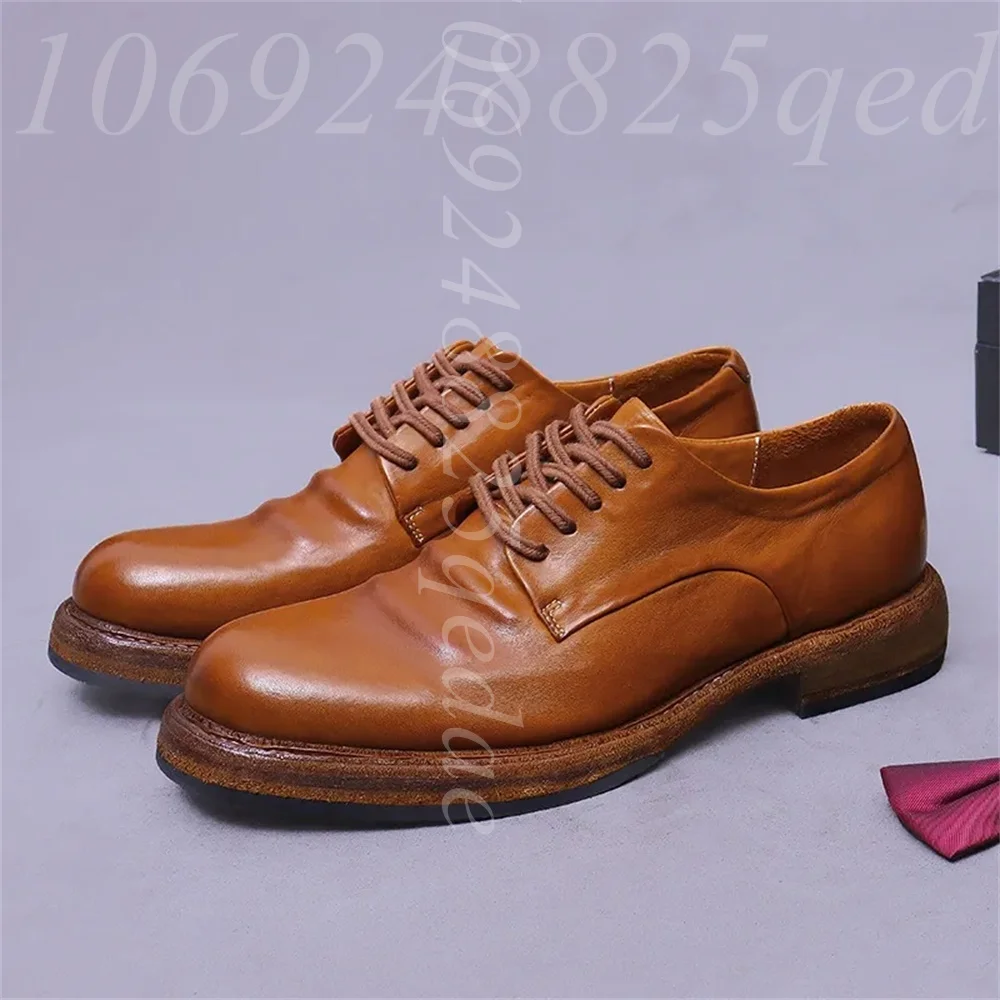 Formal Men Daily Wear Footwear - Chaussures Richelieu Vintage à Lacets Faites