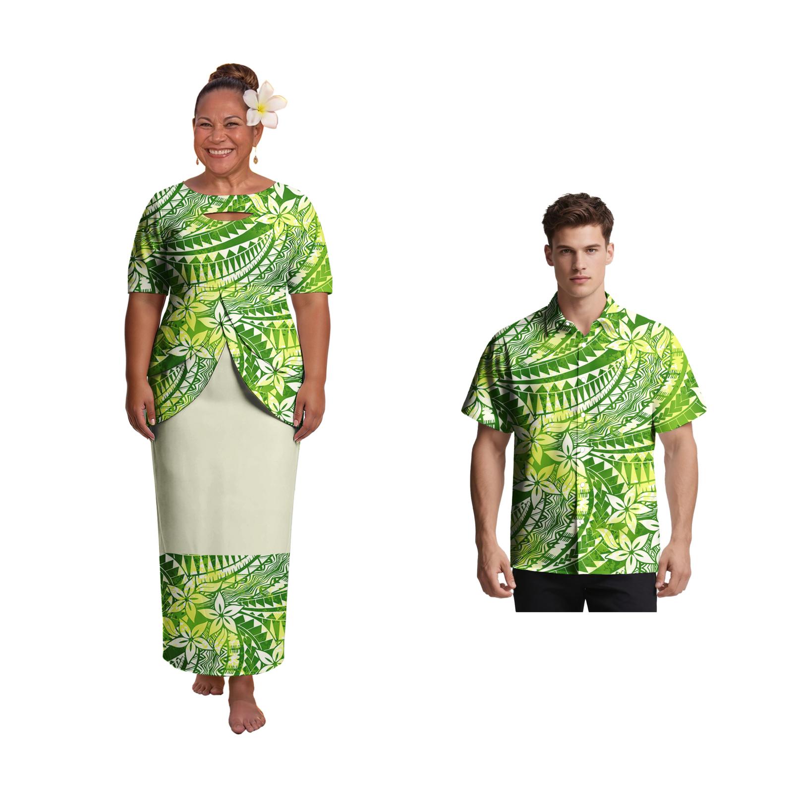 Men'S Hawaiian Formal Wear - Tenues Assorties pour Couples : Chemise