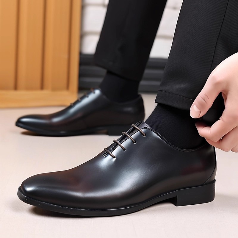 Men Formal Wear Brands - Chaussures Oxford en cuir véritable pour
