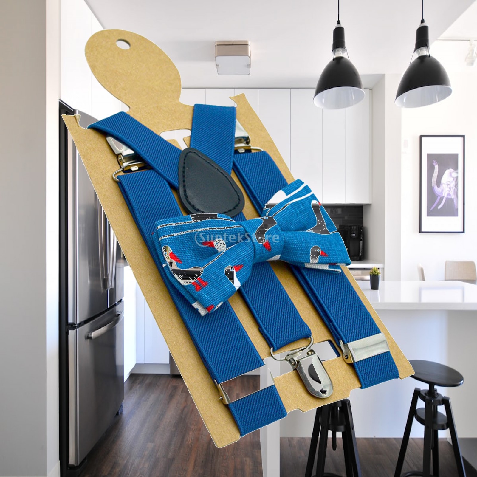 Suspender Clip Formal - Ensemble Bretelles et Nœud Papillon pour