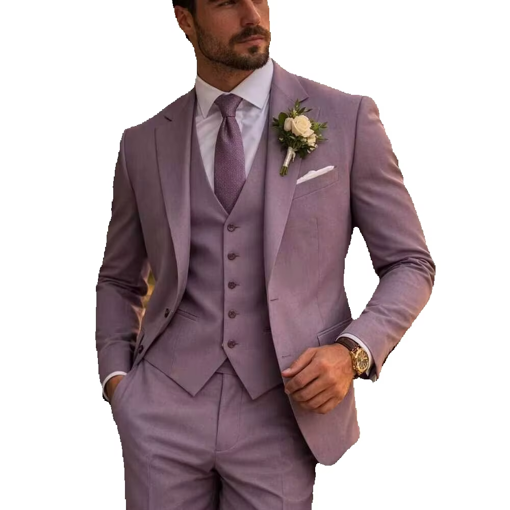 Costume 3 Pièces Homme Lavande - Men'S Formal Wear Waistcoat avis et prix