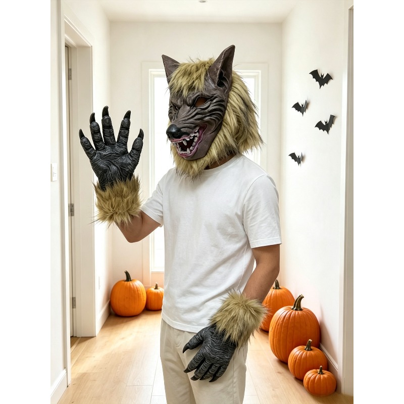 Ensemble masque et gants tête  - Formal Wear Gloves Men avis et prix