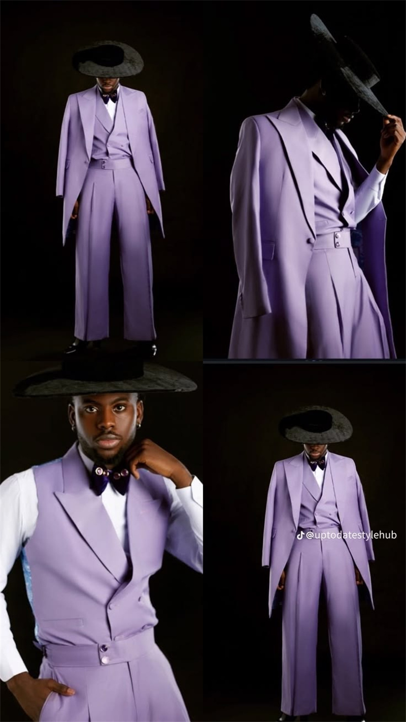 Ensemble de costume pour homme - Men Formal Wear Purple avis et prix
