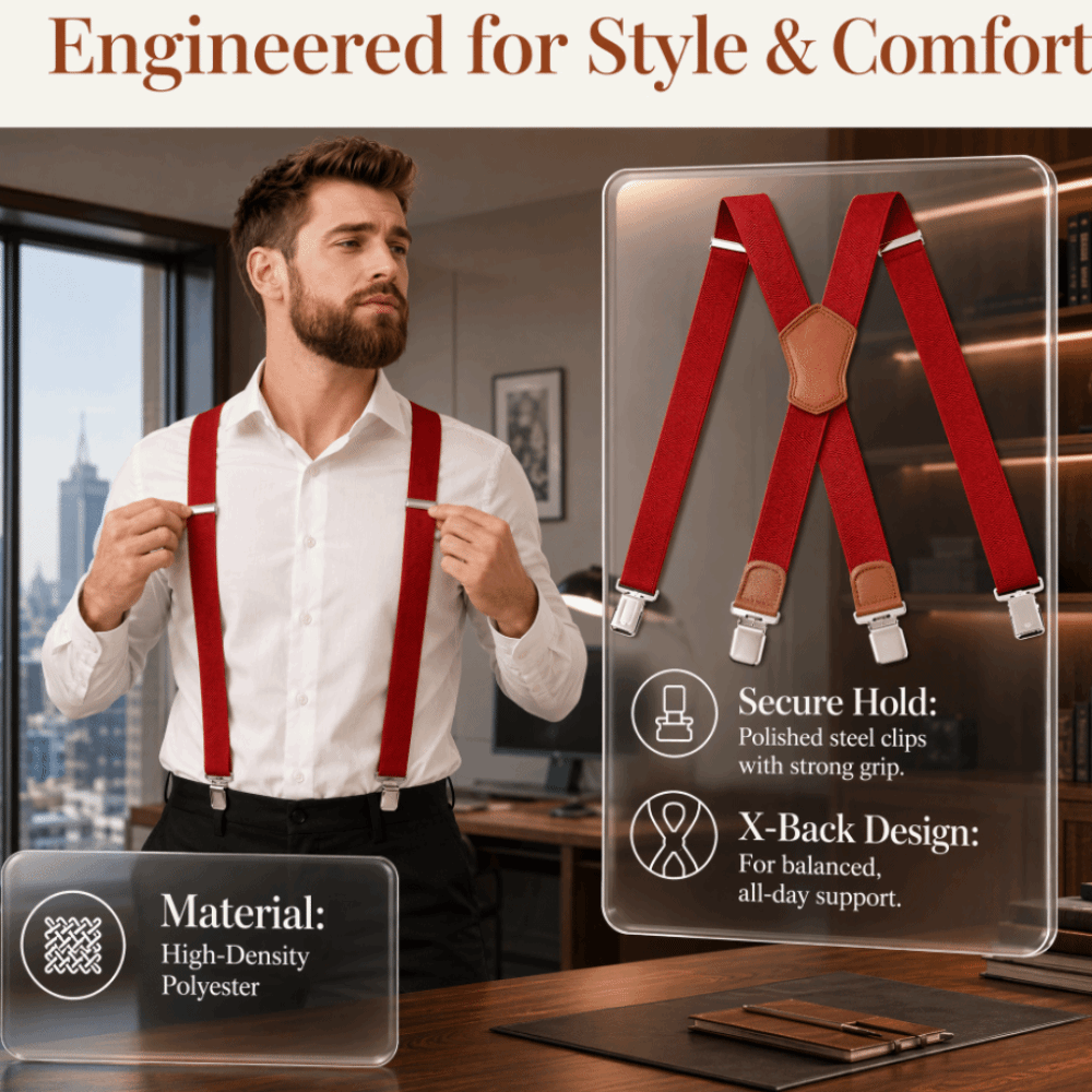 Bretelles élastiques robustes  - Suspender Clip Formal avis et prix