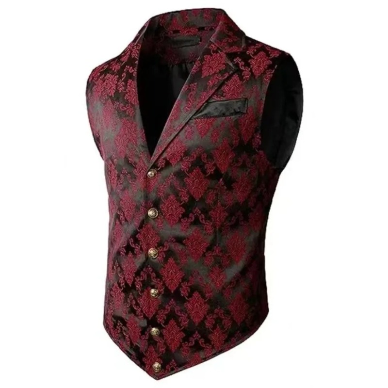 Gilet rétro britannique ajusté - Men'S Formal Wear Waistcoat avis et prix