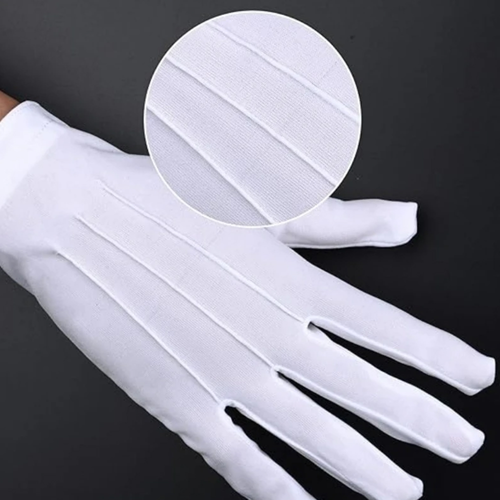 1/2 paires de gants en coton b - Formal Wear Gloves Men avis et prix