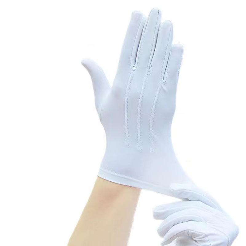 4 pièces gants en coton blanc  - Formal Wear Gloves Men avis et prix